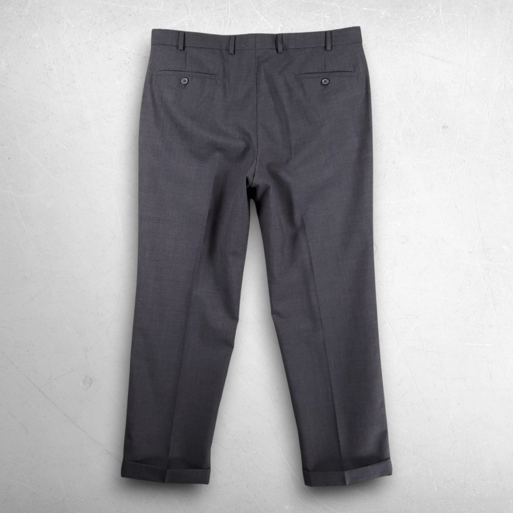 Lauren Ralph Lauren Pleated Wool Pants Men 36x30 Gray Total Comfort Quiet Luxury - Picture 2 of 9
